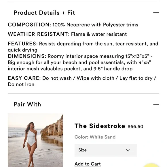 Beach tote NWT - Picture 5 of 8